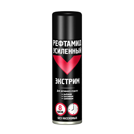 Аэрозоль Рефтамид Усиленный экстрим б/насекомых д/активного отдыха 150 мл Аэрозоль Рефтамид Усиленный экстрим б/насекомых д/активного отдыха 150 мл