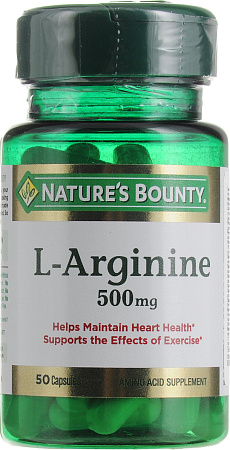 L-Аргинин (Л-Аргинин) 500 мг Нэйчес Баунти (Nature's Bounty) (Нейчес) капс №50