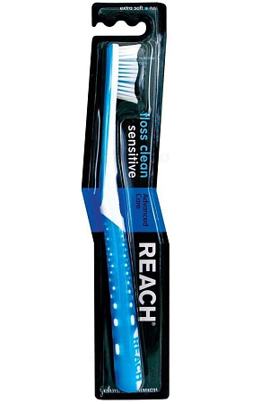 Зубная щетка Рич (Reach) Флос Клин Сенситив (Floss Сlean Sensitive) Экстра мягкая