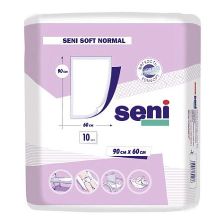 Пеленки гигиенические Сени (Seni) Софт Нормал (Soft Normal) 90x60 см №10