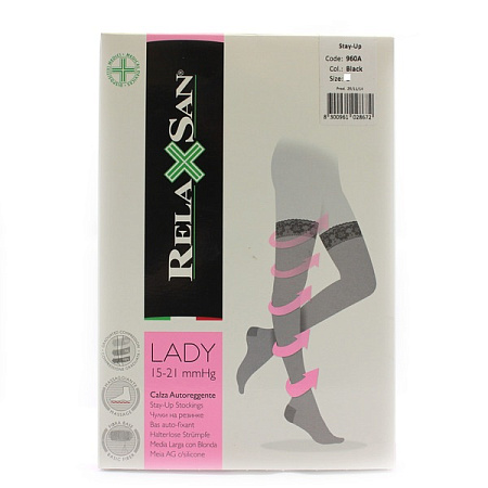 Чулки компрес Релаксан (Relaxsan) Basic Stay-Up Lady 960А 1 кл 70den р 5