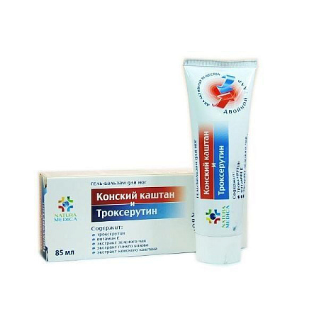 Гель-бальзам Натура Медика (Natura Medica) Конский каштан и троксерутин д/ног 85 мл Гель-бальзам Натура Медика (Natura Medica) Конский каштан и троксерутин д/ног 85 мл