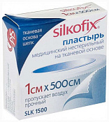 Лейкопластырь Силкофикс (Silkofix) фиксирующий на тканевой основе белый 1см x 5м (500см)