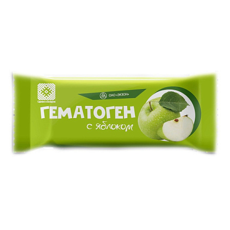 Гематоген с яблоком плитка 40 г