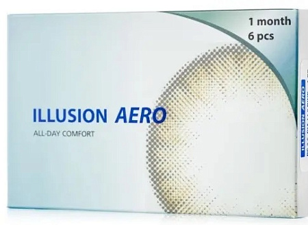 Линзы контактные Иллюжен (Illusion) Aero оптические R8.6 (-0.50) №6 Линзы контактные Иллюжен (Illusion) Aero оптические R8.6 (-0.50) №6