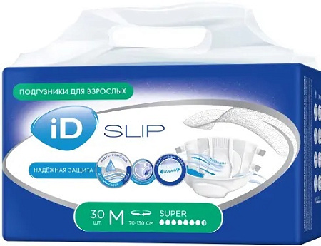 Подгузники Айди (ID) Слип Супер (Slip Super) размер M (70-130 см) №30