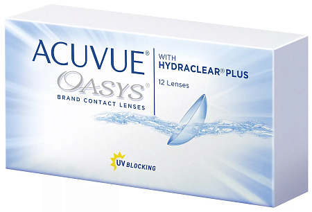 Линзы контактные АКУВЬЮ (ACUVUE) Оазис (Oasys) with Hydraclear Plus R8.4 (-3.25) №12