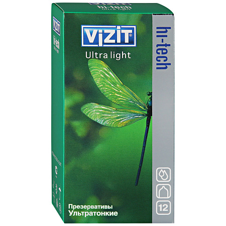Презервативы Визит (Vizit) Hi-tech Ультратонкие (Ultra Light) №12