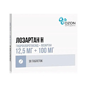 Лозартан Н тб п/о 12.5 мг+100 мг №30