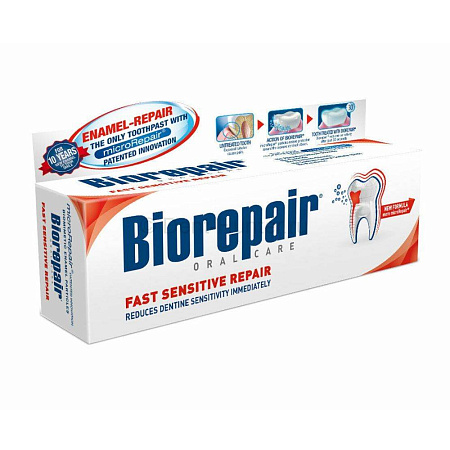 Зубная паста Биорипеар (Biorepair) Fast Sensitive Repair д/полости рта 75 мл