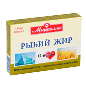 Рыбий жир Мирролла пшеница/облепиха/шипов капс 0.37 г №100