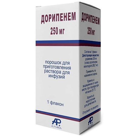 Дорипенем порошок для приг р-ра для инф 250 мг №1 