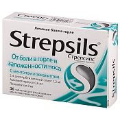Стрепсилс тб д/расс ментол/эвкалипт №36