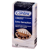 Презервативы Контекс (Contex) Extra Sensation с крупн точками и ребрами №12