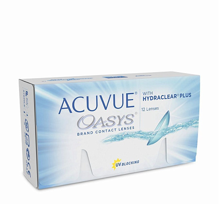 Линзы контактные АКУВЬЮ (ACUVUE) Оазис (Oasys) with Hydraclear Plus R8.4 (-2.00) №12