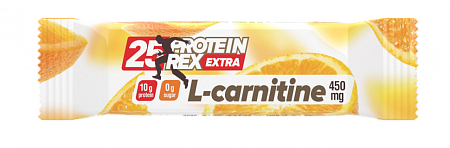 Батончик Протеин Рекс (Protein Rex) Апельсин с L-карнитином 25% протеиновый 45 г