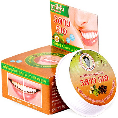 Зубная паста 5 Star Cosmetic (5 Стар Косметик) травяная с экстрактом нони 25 г