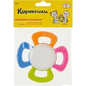 Прорезыватель-погремушка Курносики Цветик Семицветик д/детей с 4 месяцев