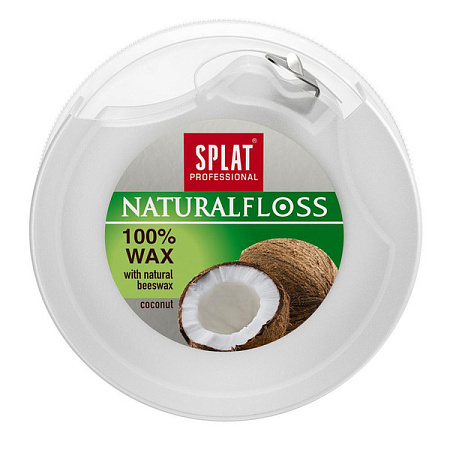 Зубная нить Сплат (Splat) Профессионал (Professional) Dental Floss объемная с ароматом кокоса 40 м