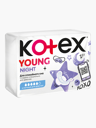 Прокладки Котекс (Kotex) Young Night ночные д/девочек №6 Прокладки Котекс (Kotex) Young Night ночные д/девочек №6
