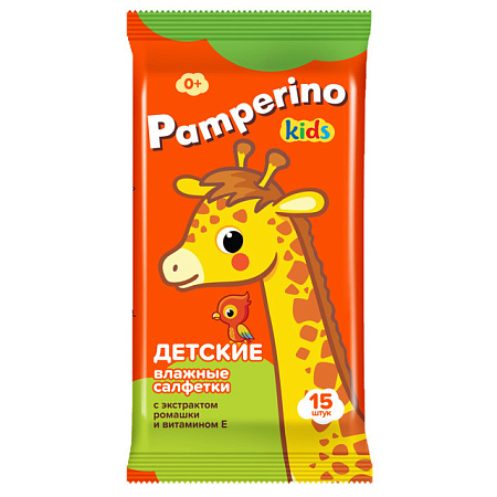 Салфетки влажные Памперино (Pamperino) с ромашкой и витамином Е №15