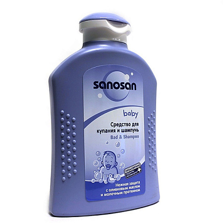 Средство Саносан (Sanosan) для купания и шампунь для детей с 0 мес 200 мл
