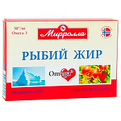 Рыбий жир Мирролла (Mirrolla) с маслом шиповника капс 0.37 г №100