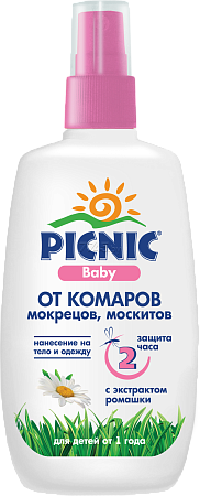 Спрей Пикник (Picnic) Baby для детей от 1 года от комаров 120 мл