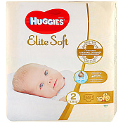 Подгузники Хаггис (Huggies) Элит Софт (Elite Soft) размер 2 (4-6 кг) №82