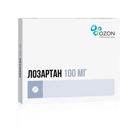 Лозартан тб п/о 100 мг №60 