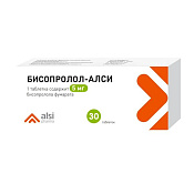 Бисопролол-АЛСИ тб п/о 5 мг №30