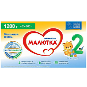 Смесь молочная Малютка 2 д/дет с 6 мес б/сах с пребиотиками 1200 г