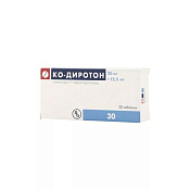Ко-Диротон тб 20 мг+12.5 мг №30