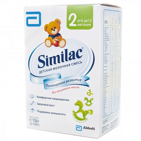 Смесь молочная Симилак (Similac) Классик 2 д/дет с 6 до 12 мес сухая 600 г