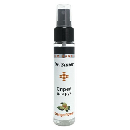 Спрей Др Сауэр (Dr Sauer) Оранж Фловер (Orange Flower) д/рук антибактер эффект 80% спирт 60 мл