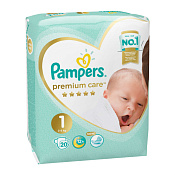 Подгузники Памперс (Pampers) Премиум Care размер 1 (2-5 кг) №20