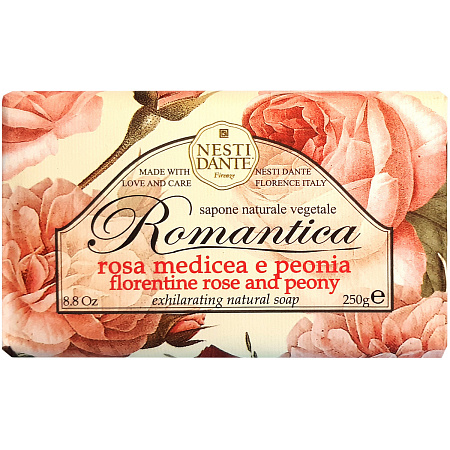 Мыло туалетное Нести Данте (Nesti Dante) Романтика (Romantica) Роза и Пион (Rose and Peony) 250 г