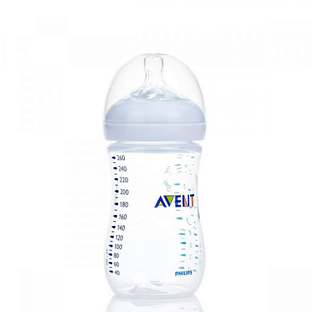 Бутылочка для кормления Авент (Avent) Natural с силиконовой соской д/детей с 1 месяца 260 мл 