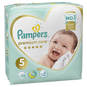 Подгузники Памперс (Pampers) Премиум Care размер 5 (11+ кг) №28