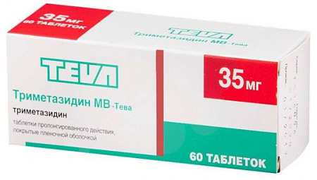 Триметазидин МВ-Тева тб п/о 35 мг №60 Триметазидин МВ-Тева тб п/о 35 мг №60