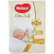 Подгузники Хаггис (Huggies) Элит Софт (Elite Soft) размер 0 (до 3,5 кг) №50