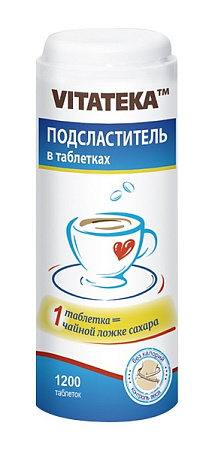 Заменитель сахара (подсластитель) Витатека (Vitateka) тб №1200
