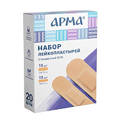 Лейкопластырь (пластырь) бактерицидный Арма Набор Стандартный SKIN №20