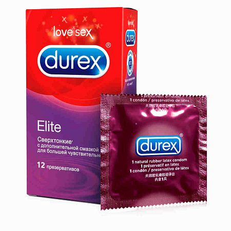 Презервативы Дюрекс (Durex) Elite сверхтонкие №12