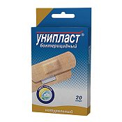 Лейкопластырь Унипласт (Uniplast) бактер натурал 1.9см x 7.2см №20