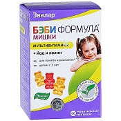 Бэби Формула Мишки Мультивитамины Эвалар паст жев №60