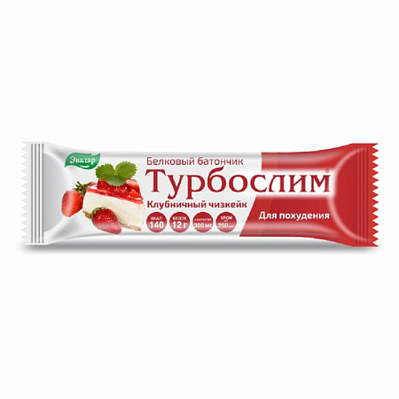 Батончик Турбослим Клубничный чизкейк белковый 50 г