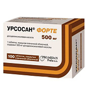 Урсосан Форте тб п/о 500 мг №100