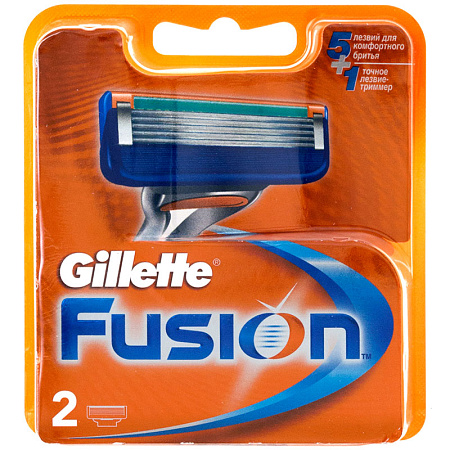 Сменные Кассеты Жиллетт (Gillette) Фьюжн №2