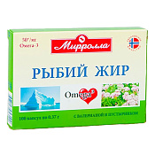 Рыбий жир Мирролла (Mirrolla) валериана/пустырник капс 0.37 №100 Рыбий жир Мирролла (Mirrolla) валериана/пустырник капс 0.37 №100